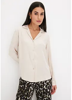 Satinbluse mit Reverskragen, bonprix