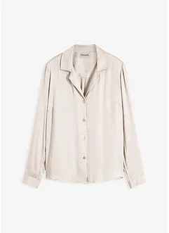 Viskose-Satinbluse mit Reverskragen, bonprix