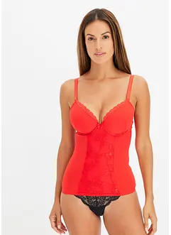 Top soutien-gorge à coques sculptant, maintien modéré, bonprix