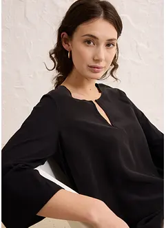 Blouse avec empiècement tissé, bonprix