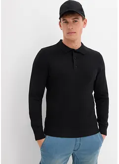 Polo en fine maille, manches longues, bonprix