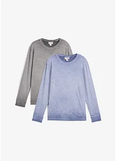 Langarmshirt aus Bio-Baumwolle (2er Pack), bonprix