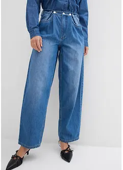 Balloon-Jeans Mid Waist mit Knöpfen, Super Soft, bonprix