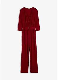 3/4-Arm Jumpsuit mit Gürtel, bonprix