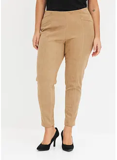 Velourlederimitat-Hose mit Bequembund, bonprix