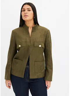 Kurze Velourlederimitat-Jacke, bonprix