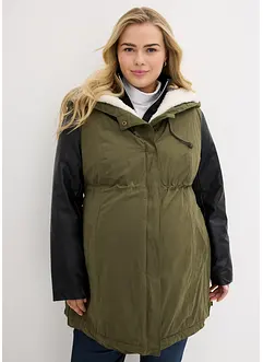 Parka de grossesse et de portage doublée peluche, bonprix