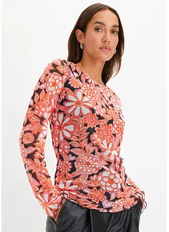 bedrucktes Mesh-Langarmshirt, bonprix