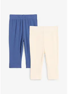 Lot de 2 leggings bébé en coton côtelé, bonprix