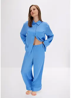 Gewebter oversized Pyjama aus Satin, bonprix