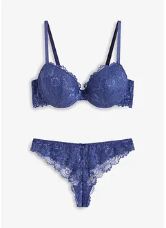 Soutien-gorge à coques et armatures + string (ens. 2 pces), bonprix