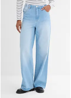 Wide-Leg-Jeans Mid Waist, Bequembund Full Length, bonprix