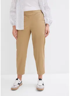 Pantalon à enfiler en coton élastiqué, bonprix