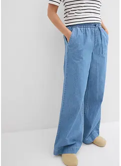 Jean Wide Leg, taille normale et élastiquée, bonprix