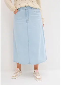 Jupe midi en jean, taille mi-haute, bonprix