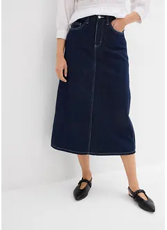 Jeansrock Mid Waist Bequembund, Super Soft, bonprix