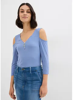 T-shirt en viscose découpé sur les épaules, bonprix