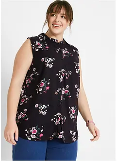 Viskose-Bluse, ärmellos, bonprix