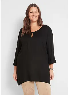 Blouse T-shirt oversized à pans, bonprix