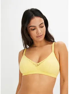 Lot de 2 soutiens-gorge bralette coton rembourrés sans armatures, bonprix