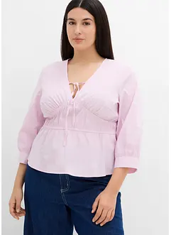 Geraffte Bluse mit elastischen Nähten, bonprix