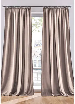 Vorhänge aus Microfaser (2er Pack), bonprix