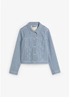 Veste en jean rayée, raccourcie, bonprix