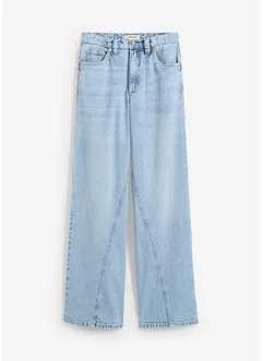 Jean large taille haute, peu extensible, bonprix
