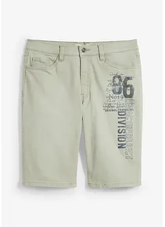 Bermuda en jean avec imprimé, Regular, bonprix