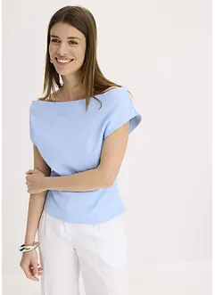 T-shirt col Bardot, 100% coton, bonprix
