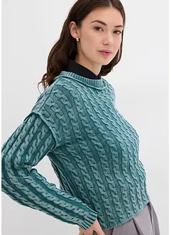 Oversize-Pullover aus reiner Baumwolle, bonprix