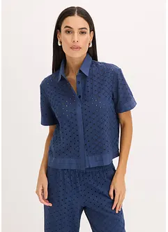 Bluse mit Lochstickerei, bonprix