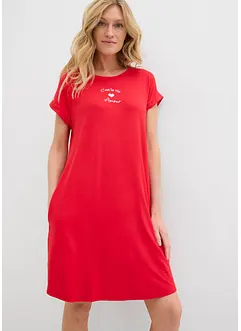 Robe en jersey viscose extensible avec broderie poitrine, bonprix