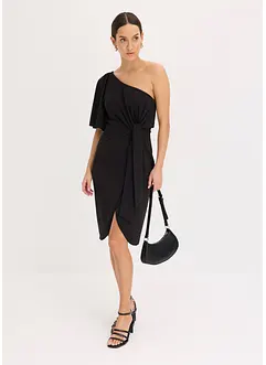 One-Shoulder-Kleid mit Raffung, bonprix