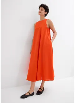 Robe midi évasée en viscose mélangée, bonprix
