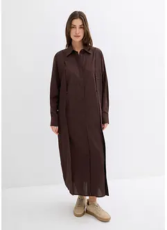 Robe-chemise oversize en viscose mélangée, bonprix