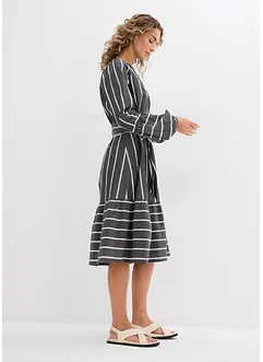 Robe midi rayée, 100% coton, bonprix