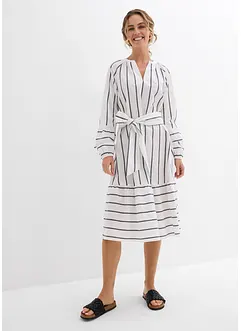 Robe midi rayée, 100% coton, bonprix