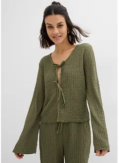 Shirtjacke aus strukturiertem Crêpe, bonprix