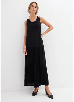 Robe longue bi-matière, bonprix