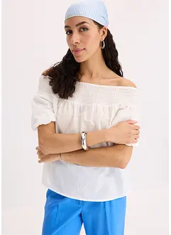 Blouse encolure Bardot, bonprix