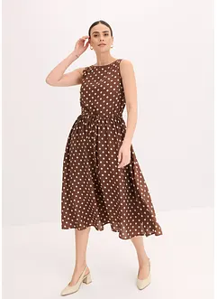 Robe midi avec lien à nouer, bonprix