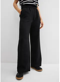 Pantalon palazzo à bords-côtes, bonprix