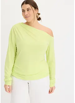 T-shirt épaule découverte avec fronces, bonprix