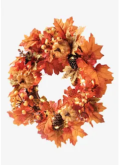 LED-Hängedeko Türkranz mit Herbstdeko, bonprix