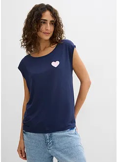 Vokuhila-Shirt aus fließendem Viskosemix, bonprix