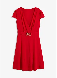 Jerseykleid mit dekorativer Schließe, bonprix