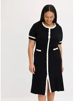 Strickkleid mit Knopfdetail, bonprix