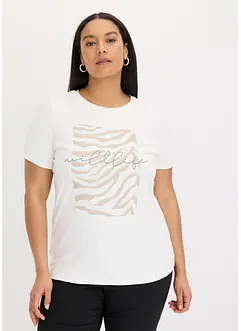 Shirt mit platziertem Zebra Druck, bonprix