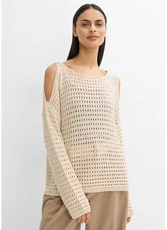 Boxy-Pullover mit Cut-Outs, bonprix